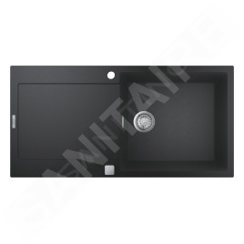 Grohe Éviers - Évier composite K500 avec garniture de vidage automatique, 1000x500 mm, noir granite 31645AP0