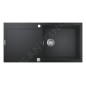 Grohe Éviers - Évier composite K500 avec garniture de vidage automatique, 1000x500 mm, noir granite 31645AP0