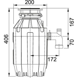 Franke Broyeurs de déchets - Turbo Elite TE-125 134.0535.242