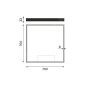 Nimco Miroirs - Miroir avec éclairage LED, 700x700 mm, aluminium/noir ZPC 13077-90 Nimco Miroirs - Miroir avec éclairage LED, 700x700 mm, aluminium/noir ZPC 13077-90