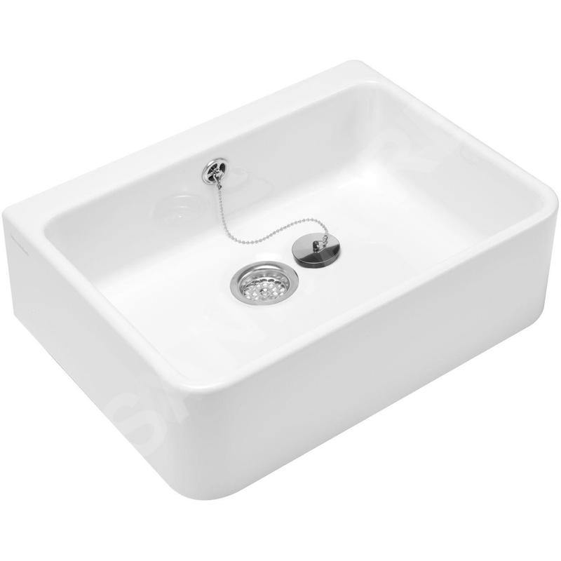 Villeroy & Boch O.novo - Évier en céramique pour plan de travail, 595x500 mm, CeramicPlus, blanc alpin 632200R1