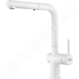 Franke Active New - Mitigeur d'évier FN 6110.902 avec douchette extractible, blanc mat 115.0653.383