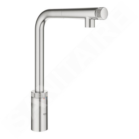 Grohe Minta SmartControl - Mitigeur d'évier avec douchette extractible, SmartControl, supersteel 31613DC0