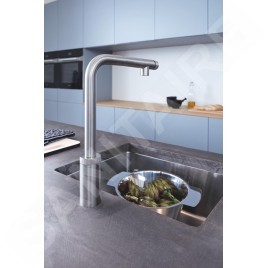 Grohe Minta SmartControl - Mitigeur d'évier avec douchette extractible, SmartControl, supersteel 31613DC0