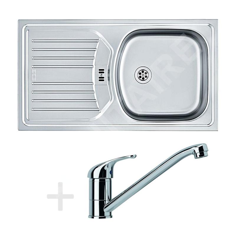 Franke Colonnes - Set de cuisine N48, évier en inox ETN 614 6/4" NOVA + robinet FB 250, chrome 101.0366.097 Franke Colonnes - Set de cuisine N48, évier en inox ETN 614 6/4" NOVA + robinet FB 250, chrome 101.0366.097