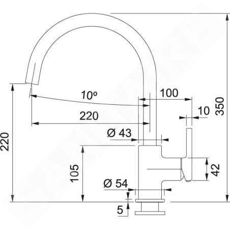 Franke Lina - Mitigeur d'évier FC 6018.094, blanc-LED 115.0626.024