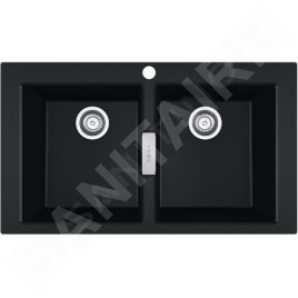 Franke Sirius 2.0 - Évier en tectonite S2D 620-86, 860x500 mm, noir 143.0637.161