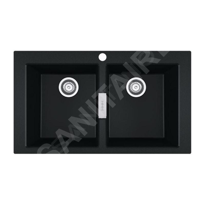Franke Sirius 2.0 - Évier en tectonite S2D 620-86, 860x500 mm, noir 143.0637.161 Franke Sirius 2.0 - Évier en tectonite S2D 620-86, 860x500 mm, noir 143.0637.161