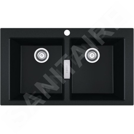 Franke Sirius 2.0 - Évier en tectonite S2D 620-86, 860x500 mm, noir 143.0637.161