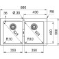 Franke Sirius 2.0 - Évier en tectonite S2D 620-86, 860x500 mm, noir 143.0637.161 Franke Sirius 2.0 - Évier en tectonite S2D 620-86, 860x500 mm, noir 143.0637.161