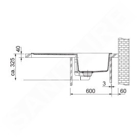 Franke Basis - Évier en fragranit BFG 611, 97x50 cm, noir mat 114.0661.511