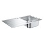 Grohe Éviers - Évier K500 avec garniture de vidage automatique, 860x500 mm, inox brossé 31571SD1