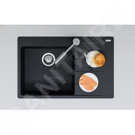 Franke Centro - Évier en Fragranite CNG 611-78 TL/2, 78x50 cm, onyx 114.0637.517