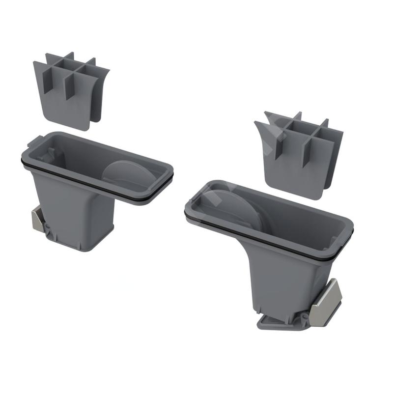 Alcadrain Accessoires - Set de bouchon d’odeurs combinés pour caniveau en inox P095