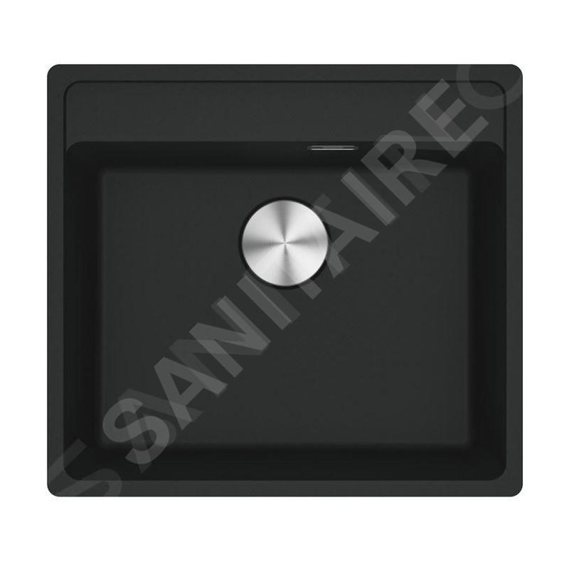 Franke Maris - Évier en fragranit MRG 610-52 RTL, 56x51 cm, noir mat 114.0661.384