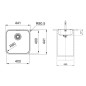 Franke Smart - Évier SRX 210/610-40, 44x44 cm, inox 127.0698.242 Franke Smart - Évier SRX 210/610-40, 44x44 cm, inox 127.0698.242