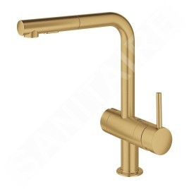 Grohe Minta - Mitigeur d'évier avec douchette extractible, Cool Sunrise brossé 31558GN0