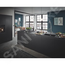 Grohe Éviers - Évier composite K700 avec garniture de vidage, 610x460 mm, noir granite 31655AP0