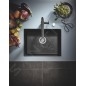 Grohe Éviers - Évier composite K700 avec garniture de vidage, 610x460 mm, noir granite 31655AP0