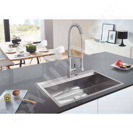 Grohe K7 - Mitigeur d’évier avec bras flexible, supersteel 31379DC0