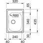 Franke Eurostar - Évier ETX 610-24, 320x435 mm, inox 101.0647.717