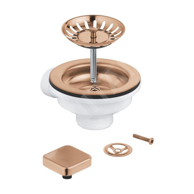 Grohe Garnitures de vidage - Kit de vidage d'évier, Warm Sunset brossé 40400DL0
