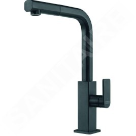 Franke Mythos - Mitigeur d'évier FC 0442 avec bec extractible, noir 115.0550.442