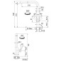 Franke Mythos - Mitigeur d'évier FC 0442 avec bec extractible, noir 115.0550.442 Franke Mythos - Mitigeur d'évier FC 0442 avec bec extractible, noir 115.0550.442