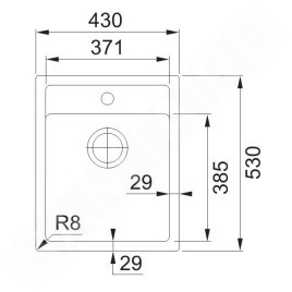 Franke Sirius - Évier en tectonite SID 610-40, 430x530 mm, blanc 114.0503.010