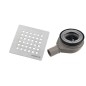 Polysan Flexia - Siphon de receveur Geberit, diamètre 90 mm, DN40, cache bonde en inox 17731