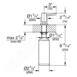 Grohe Cosmopolitan - Doseur de détergent, 500 ml, Hard Graphite 40535A00
