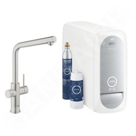 Grohe Blue Home - Mitigeur d’évier avec unité réfrigérante et filtration, supersteel 31454DC1