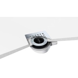 Polysan Flexia - Siphon de receveur Geberit, diamètre 90 mm, DN40, cache bonde en inox 17731