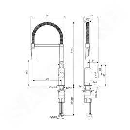 Ideal Standard Ceralook - Mitigeur d'évier semi-pro avec bec mobile, BlueStart, chrome BC302AA