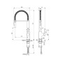 Ideal Standard Ceralook - Mitigeur d'évier semi-pro avec bec mobile, BlueStart, chrome BC302AA