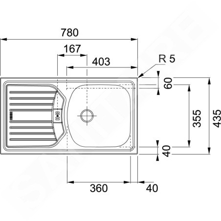 Franke Eurostar - Évier ETN 614 NOVA 6/4, 780x435 mm, inox 101.0363.371