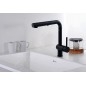 Paffoni Light - Robinetterie d’évier avec douchette extractible, noir mat LIG285NO-MET