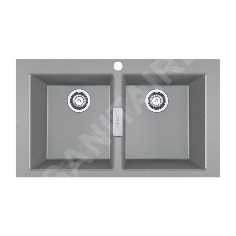 Franke Sirius 2.0 - Évier en tectonite S2D 620-86, 860x500 mm, gris 143.0650.970 Franke Sirius 2.0 - Évier en tectonite S2D 620-86, 860x500 mm, gris 143.0650.970