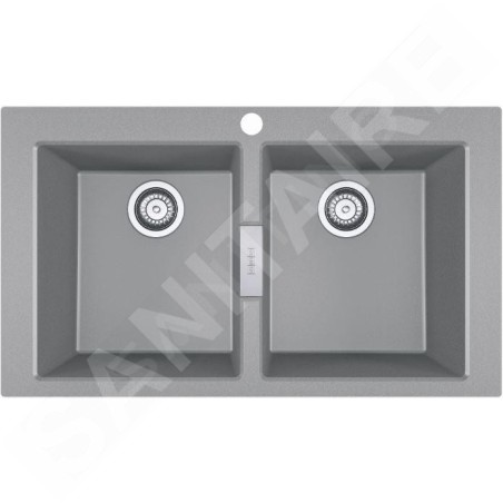 Franke Sirius 2.0 - Évier en tectonite S2D 620-86, 860x500 mm, gris 143.0650.970