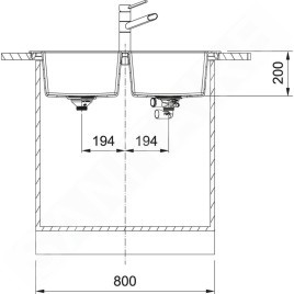 Franke Sirius 2.0 - Évier en tectonite S2D 620-86, 860x500 mm, gris 143.0650.970