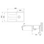 Franke Basis - Évier en fragranit BFG 611-86, 86x50 cm, noir mat 114.0661.512 Franke Basis - Évier en fragranit BFG 611-86, 86x50 cm, noir mat 114.0661.512