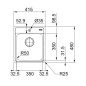 Franke Bell - Évier BCX 610-42, 48x42 cm, inox 101.0698.241 Franke Bell - Évier BCX 610-42, 48x42 cm, inox 101.0698.241
