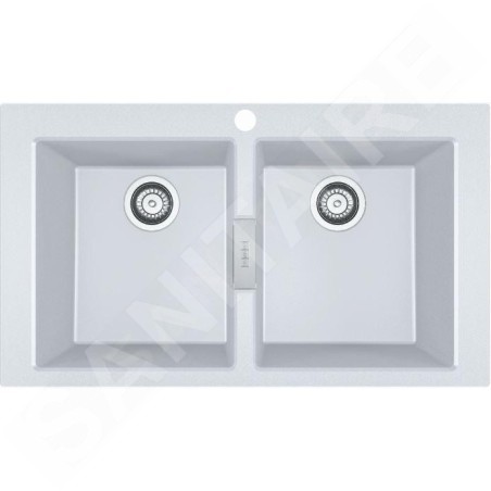 Franke Sirius 2.0 - Évier en tectonite S2D 620-86, 860x500 mm, blanc 143.0637.160
