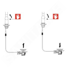 Franke Active - Mitigeur d'évier FN 5351.149, avec commande de vidage et douchette extractible, inox 115.0653.505