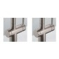Franke Active - Mitigeur d'évier FN 5351.149, avec commande de vidage et douchette extractible, inox 115.0653.505