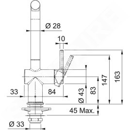 Franke Active New - Mitigeur d'évier FN 6110.071, avec douchette extractible, onyx 115.0653.384