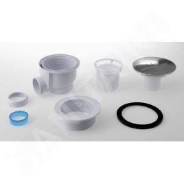 Aqualine Accessoires - Bonde pour receveur de douche, diamètre 90 mm, DN40, ABS/chrome PF408