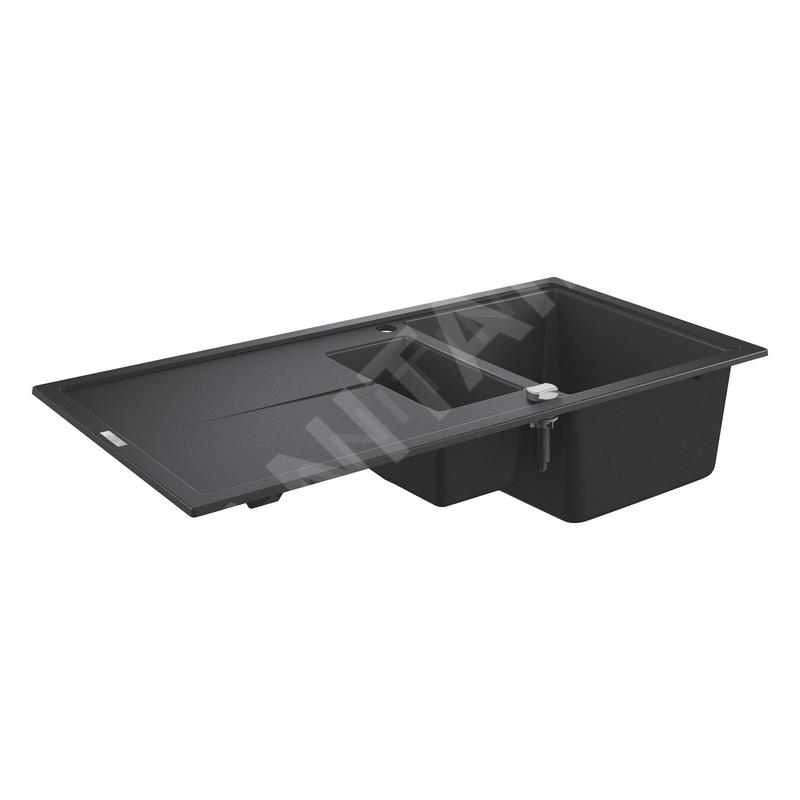 Grohe Éviers - Évier composite K400 avec garniture de vidage automatique, 1000x500 mm, noir granite 31642AP0
