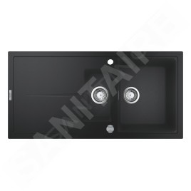 Grohe Éviers - Évier composite K400 avec garniture de vidage automatique, 1000x500 mm, noir granite 31642AP0
