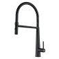 Franke Icon - Mitigeur d'évier FG 0598.901 avec bras flexible et douchette, noir mat 115.0690.598
